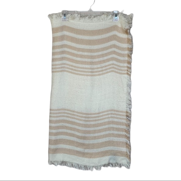 aerie Accessories - Aerie Tan & Cream Super Soft Oversized Scarf